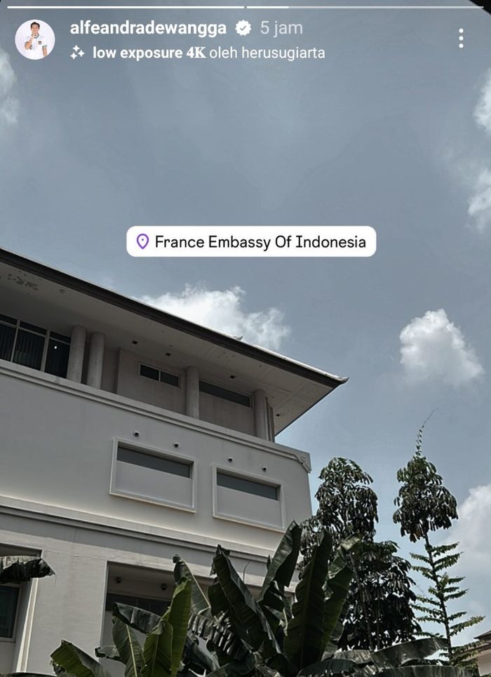 Instagram story dari Alfeandra Dewangga