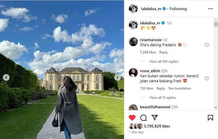 Unggahan terbaru Lisa BLACKPINK