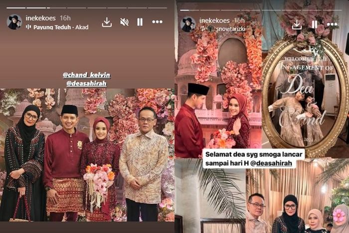 Inneke Koes Herawati di pertunangan Chand Kelvin