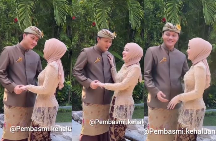 Putri Delina salting hingga tak bisa menahan tawa saat foto bareng Rizky Febian