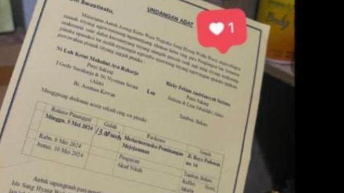 Undangan Rizky Febian dan Mahalini