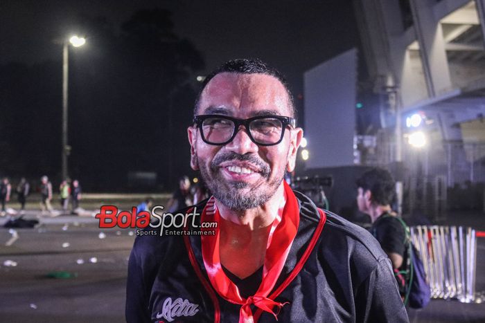 Anggota Komite Eksekutif (Exco) PSSI, Arya Sinulingga, sedang memberikan keterangan kepada awak media di Kawasan Stadion Utama Gelora Bung Karno, Senayan, Jakarta, Kamis (9/5/2024).