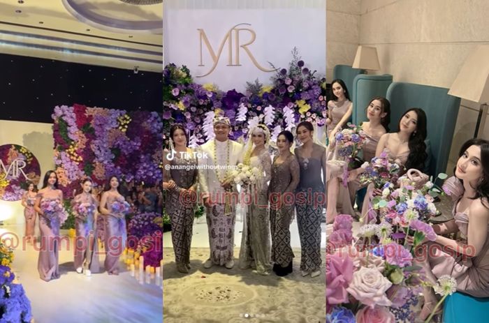 Tiara Andini, Lyodra, Ziva Magnolya, Keisya Levronka, dan Aaliyah Massaid jadi bridesmaid di acara pernikahan Rizky Febian dan Mahalini Raharja
