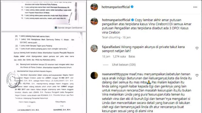 Salinan amar putusan kasus Vina Cirebon