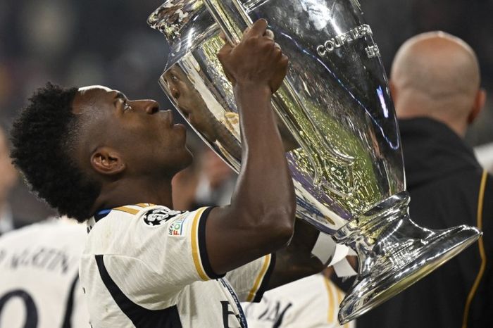 Vinicius Junior menjuarai Liga Champions 2023-2024 bersama Real Madrid.