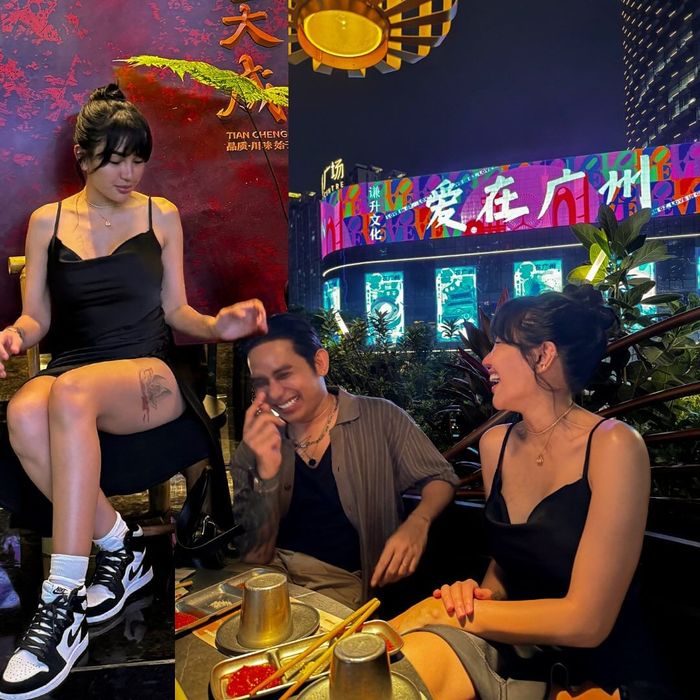 Nikita Mirzani dan hair stylist Krizna Fahrezi saat berada di Guangzhou, China.