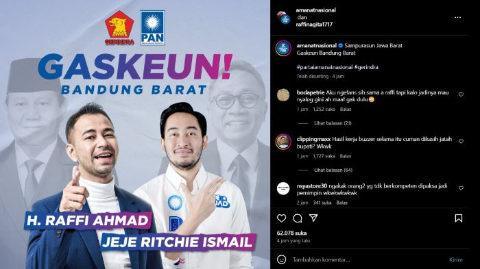 Raffi Ahmad digadang-gadang nyalon bupati Bandung Barat