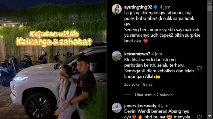 Momen ulang tahun Ayu Ting Ting