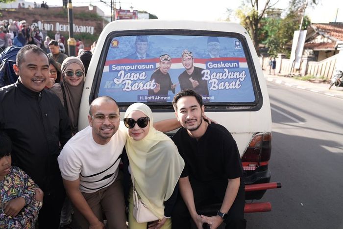 Potret Raffi Ahmad, Nagita Slavina, dan Ritchie Ismail di Bandung Barat.
