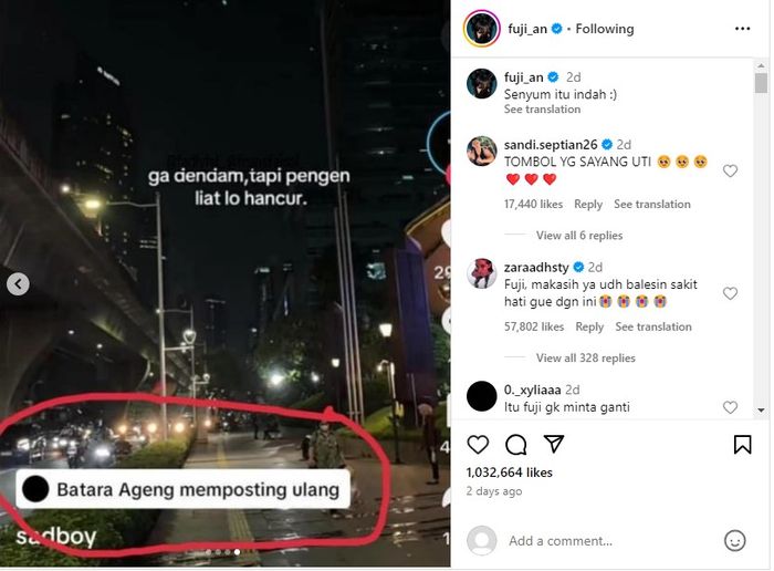 Adhisty Zara turut bahagia mantan manajer Fuji akhirnya ditangkap polisi.