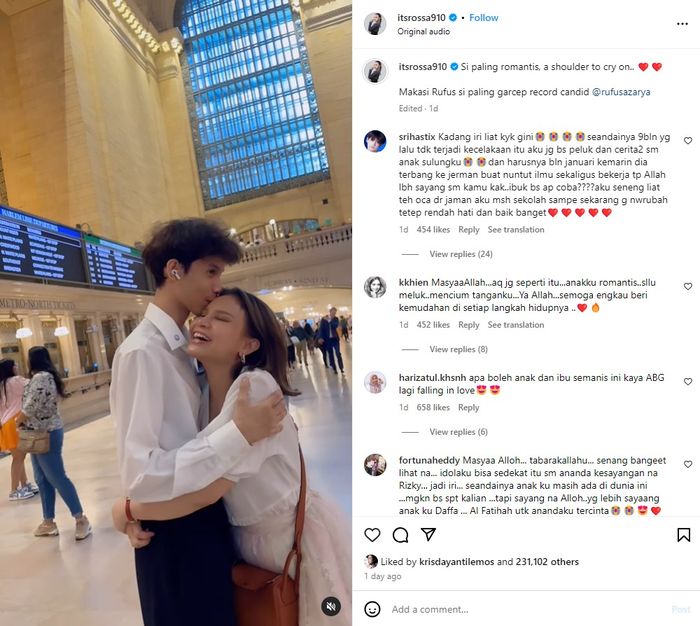 Rossa dan Rizky Langit Ramadahan kompak bagikan momen kebersamaan bersama.