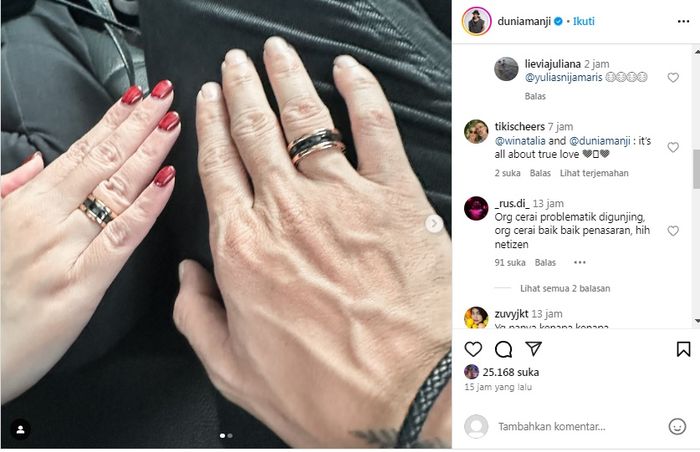 Anji Manji dan Wina Natalia rayakan ulang tahun pernikahan yang terakhir sebelum resmi bercerai.