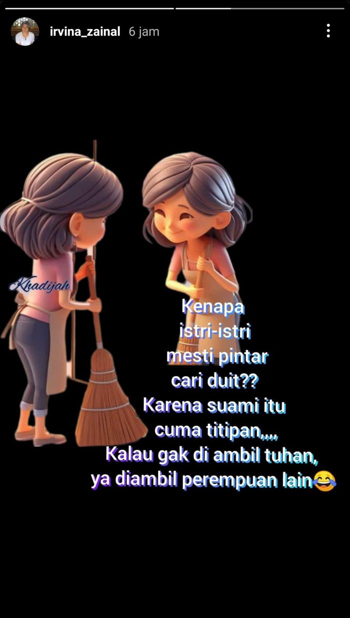 Unggahan Ibunda Kimberly Ryder, Irvina Zainal. Unggahan Irvina jadi sorotan usai sang putri gugat cerai Edward Akbar. 