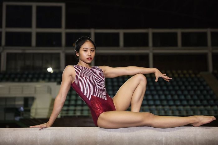 Atlet senam Indonesia Rifda Irfanaluthfi.