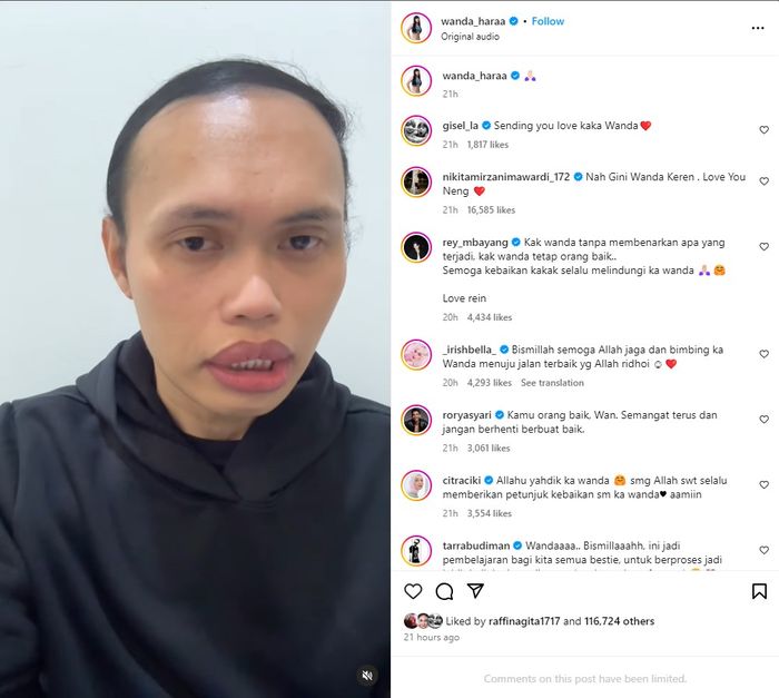 Wanda Hara meminta maaf.