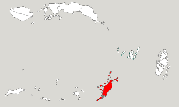 Lokasi Kepulauan Tanimbar di Maluku, Indonesia.