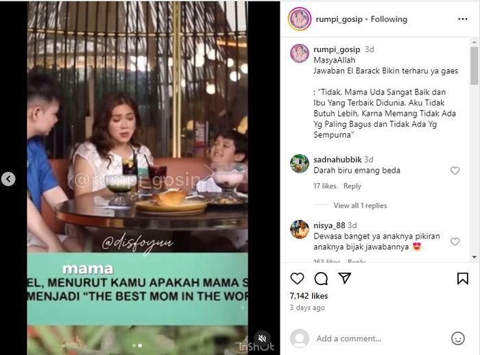 El Barack beri jawaban bijak saat Jessica Iskandar meminta maaf belum bisa jadi ibu yang baik.