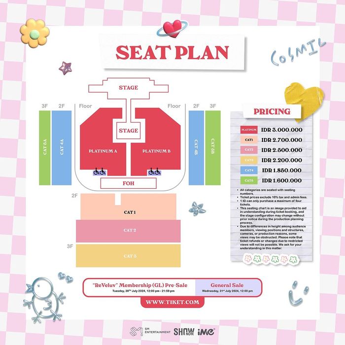 Seatplan fancon Red Velvet di Jakarta