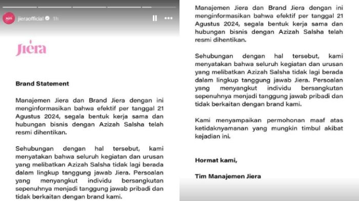 Pernyataan Brand Jiera