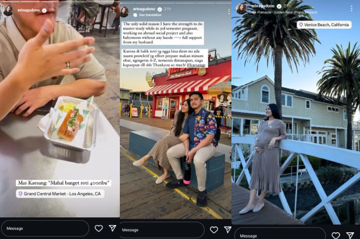 Potret Erina Gudono dan Kaesang jalan-jalan ke Amerika 