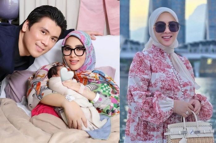 Reino Barack dan Syahrini beserta sang anak