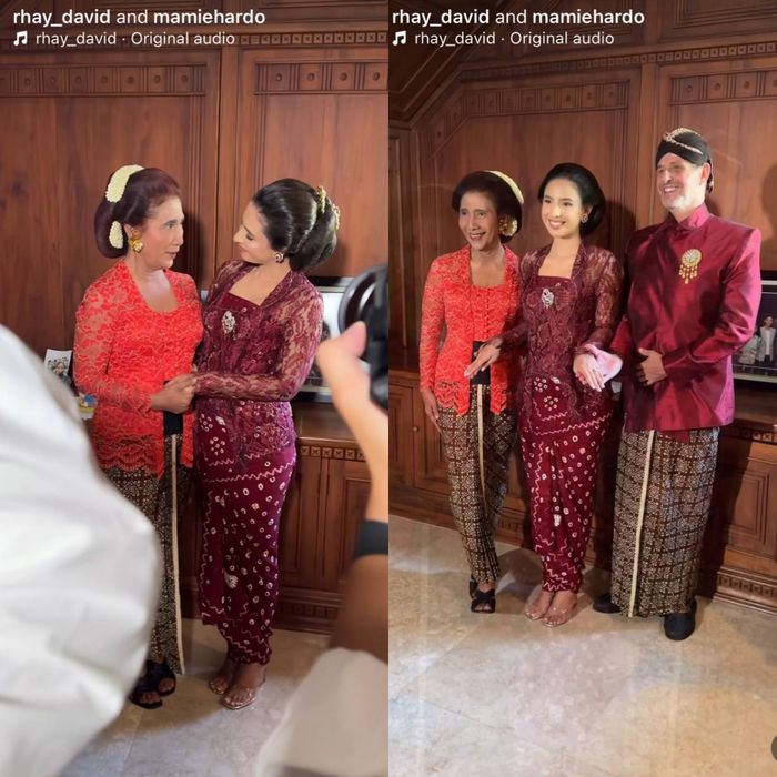 Momen siraman Nadine Kaiser ditemani oleh kedua orang tuanya, Susi Pudjiastuti dan Dan Kaiser.