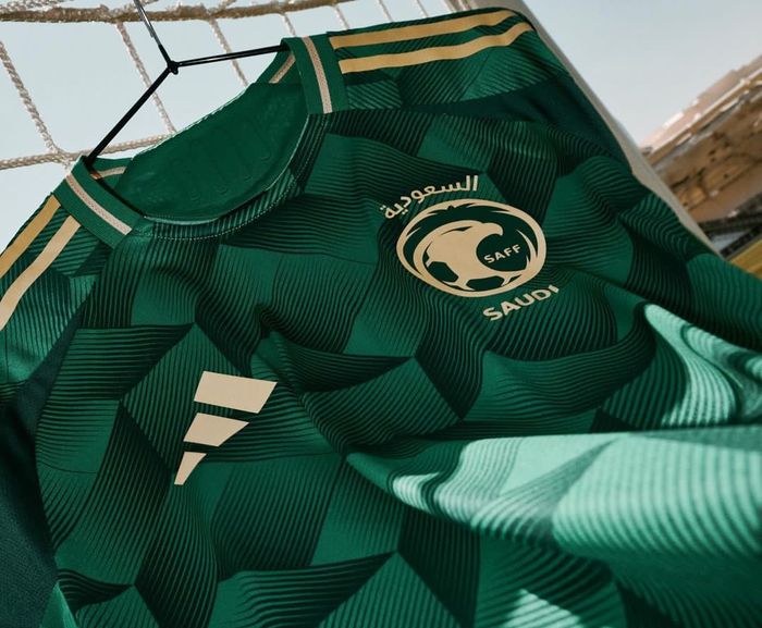 Penampakan jersey anyar Arab Saudi yang bakal digunakkan melawan timnas Indonesia.