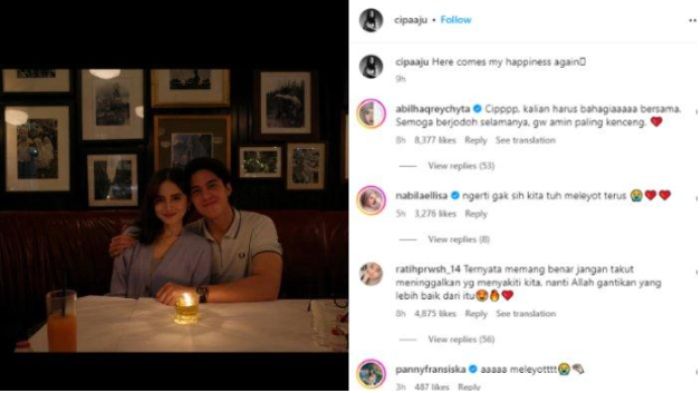 Unggahan Syifa Hadju di 2nd account Instagram