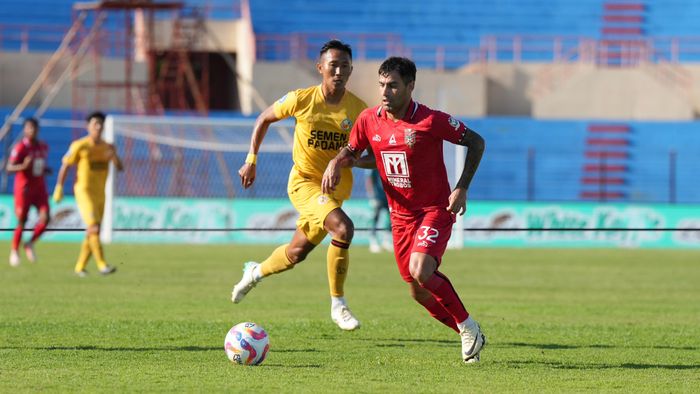 Malut United vs Semen Padang dalam laga pekan keempat Liga 1 2024/2025 di Stadion Sultan Agung, Bantul, Jumat (13/9/2024).