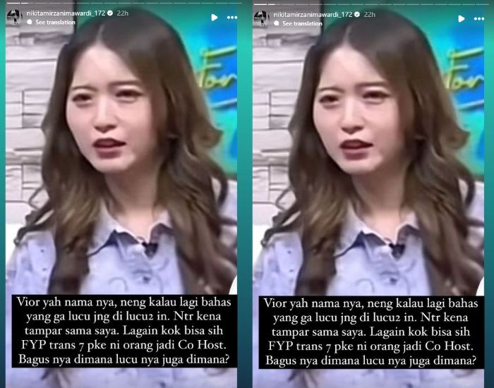 Nikita Mirzani tegur Vior gegara disebut salah omong.