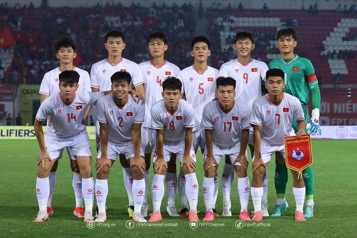 Skuad timnas U-20 Vietnam di Kualifikasi Piala Asia U-20 2025.