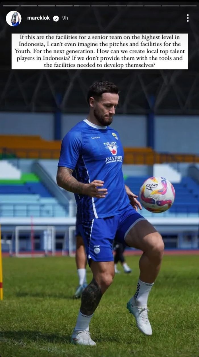 Keresahan Marc Klok tentang sepak bola Indonesia. 