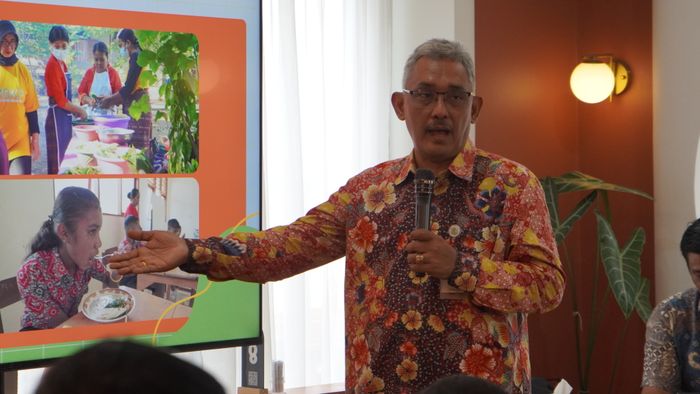 Direktur Kepercayaan Terhadap Tuhan Yang Maha Esa dan Masyarakat Adat Kemendikbud, Sjamsul Hadi, menjelaskan pentingan melestarikan keragaman pangan lokal untuk ketahanan pangan nasional.