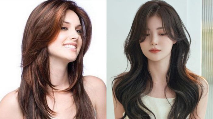 Layer Panjang dengan Poni Samping