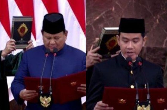 Sah! Detik-detik Prabowo dan Gibran Rakabuming Ucapkan Sumpah Jabatan saat Dilantik Jadi Presiden dan Wakil Presiden RI 2024-2029