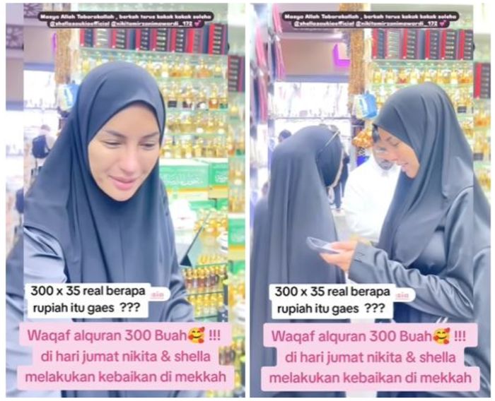 Nikita Mirzani wakafkan 300 Al Quran