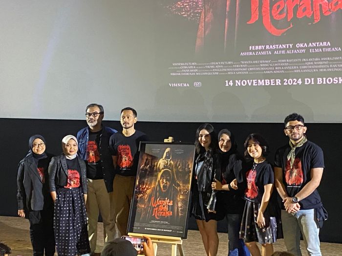 Jumpa pers 'Wanita Ahli Neraka' di Epicentrum XXI, Jakarta Selatan, Selasa (22/10/2024).