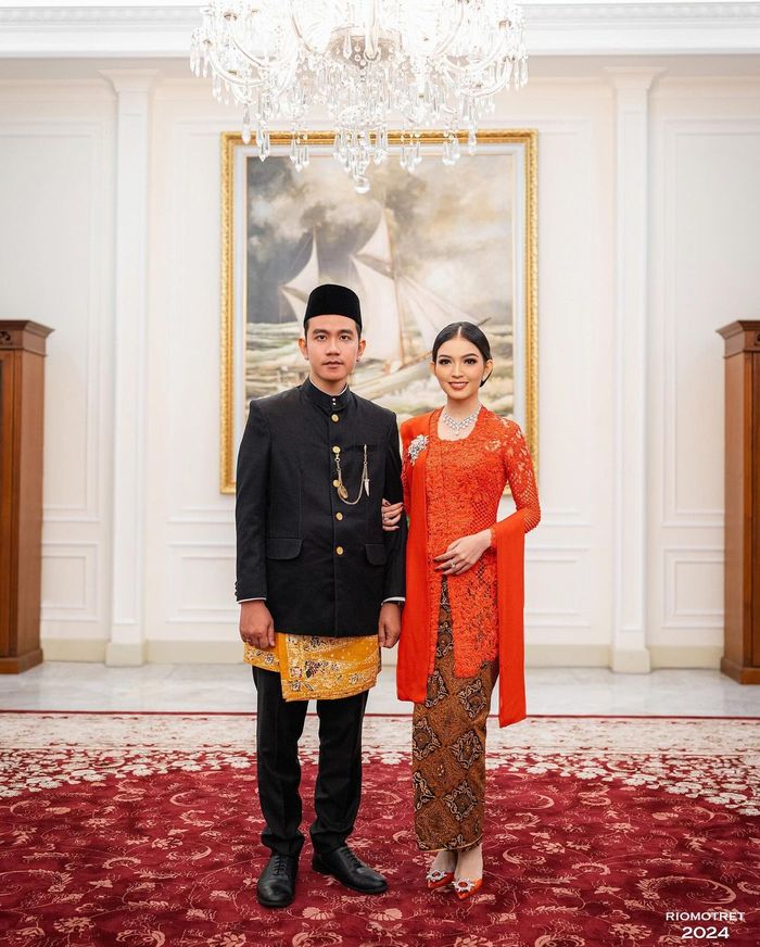 Gibran Rakabuming dan Selvi Ananda di acara pelantikan Presiden dan Wakil Presiden 2024-2029.