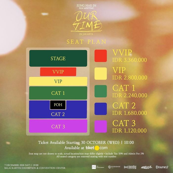 Seatplan fan meeting Jung Hae In di Jakarta