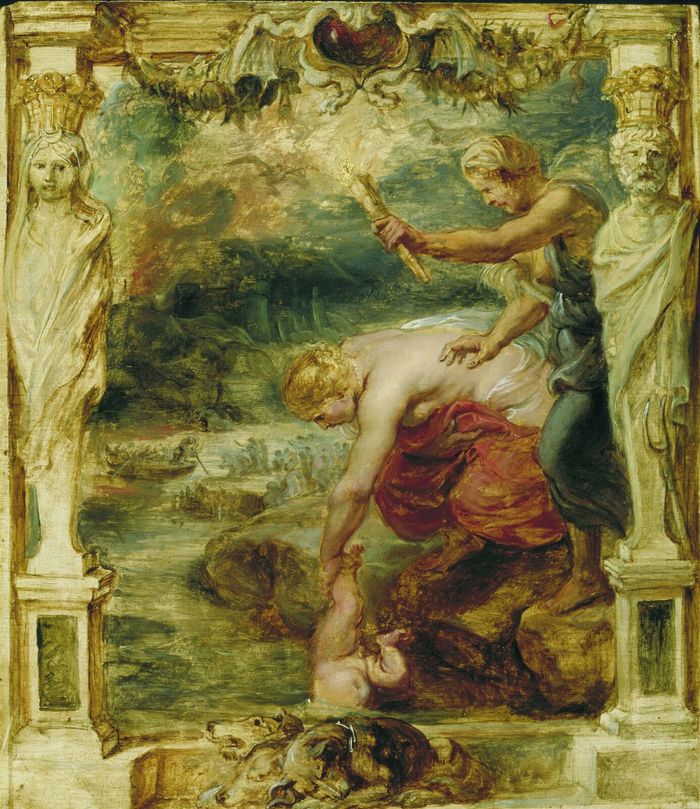 Lukisan karya Peter Paul Rubens- Thetis mencelupkan Achilles ke dalam Sungai Styx