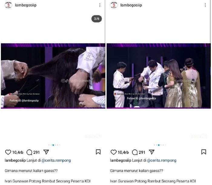 Aksi Ivan Gunawan nekat potong rambut salah satu kontestan KDI.