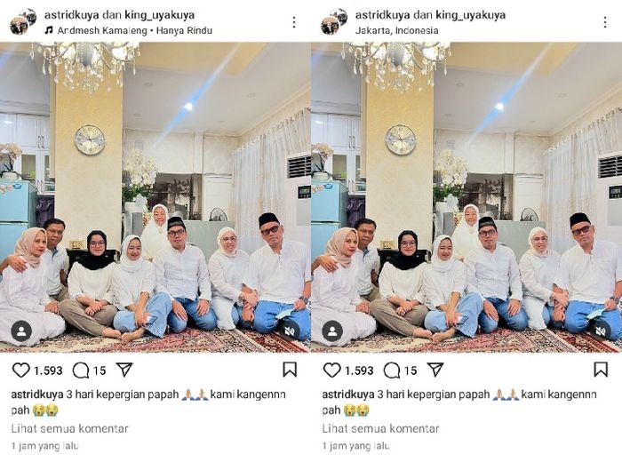 Astrid Kuya ungkap pesan haru ini pada mendiang mertuanya.