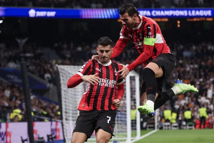 Alvaro Morata berhasil membawa AC Milan menyudahi puasa kemenangan di kandang Real Madrid dalam laga Liga Champions (5/11/2024).