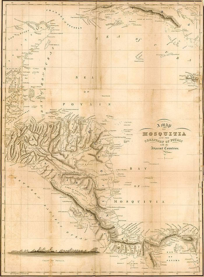 Sketsa Pantai Mosquito, termasuk wilayah Poyais.