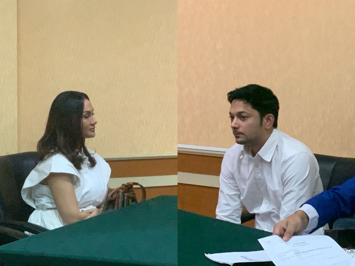 Andrew Andika dan Tengku Dewi hadir di sidang cerai di Pengadilan Agama Cibinong, Jawa Barat, Rabu (13/11/2024).