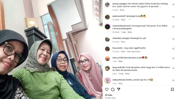 Akun Instagram Yati Pesek banjir dukungan