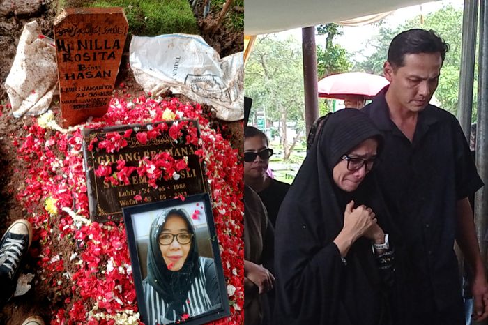 Pemakaman ibunda Ussy Sulistiawaty di TPU Jeruk Purut, Jakarta Selatan, Selasa (10/12/2024).