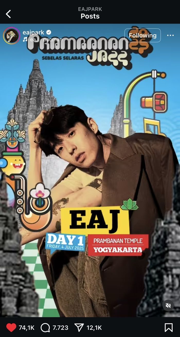 Jae Park alias EAJ Dikonfirmasi Akan Jadi Line Up di Prambanan Jazz