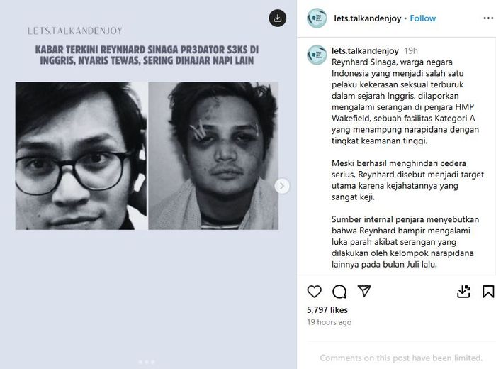 Reynhard Sinaga diamuk napi lain di dalam penjara paling berbahaya di Inggris