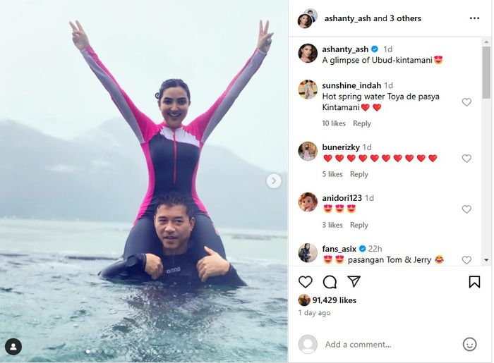 Potret liburan keluarga Anang Hermansyah dan Ashanty.